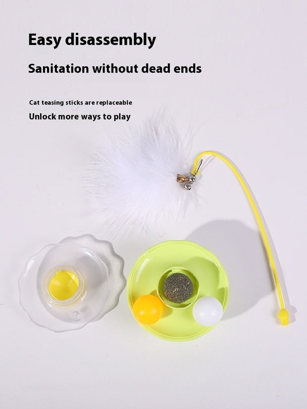 Cat Interactive Toy Funny Tumbler Toy Kitten Exercise Catching Leaky Food Ball Teaser Feather Wand Toys For Cat Accessories Pet Products - Modiniva LLC