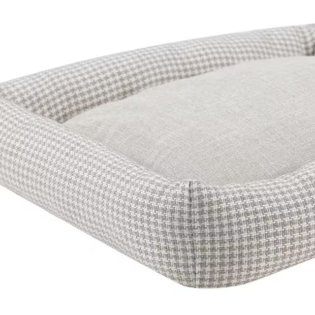 Ultimate Comfort of the Medium Arlo Plaid Bolster Dog Bed - Modiniva LLC