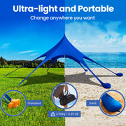 Beach Canopy Tent Sun Shade, 12X12 FT Beach Tent