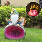 Creative Christmas Solar Garden Lights Landscape lights ornaments Garden decoration Retro fairy resin crafts - Modiniva LLC