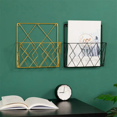 Modern Space-Saving Wall Metal Rack Storage - Modiniva LLC