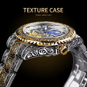 Forsining Skeleton Carved Tourbillon Mechanical Watches Luxury Men's Wristwatch Jewelry & Watches