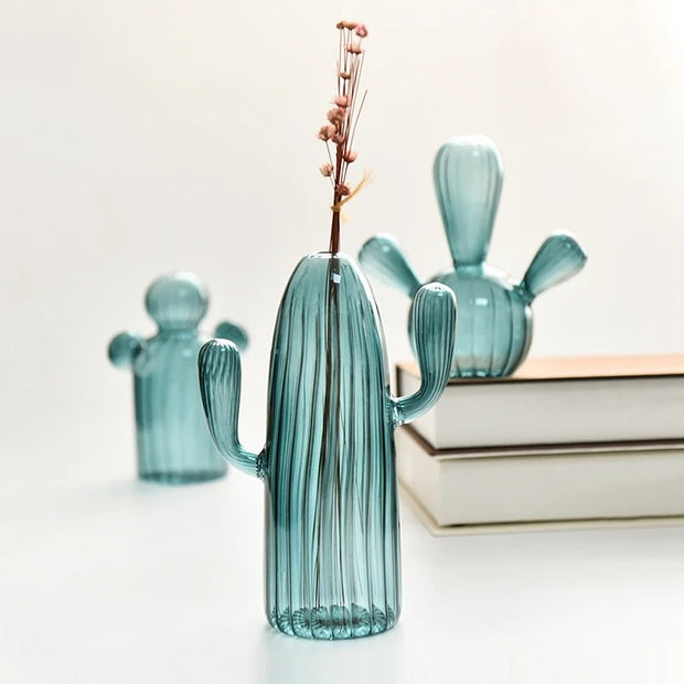 Cactus Shaped Glass Vase Home, Pets, Appliance