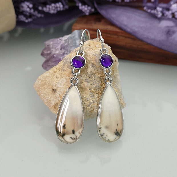 Ethnic drop-shaped earrings High-end gift box