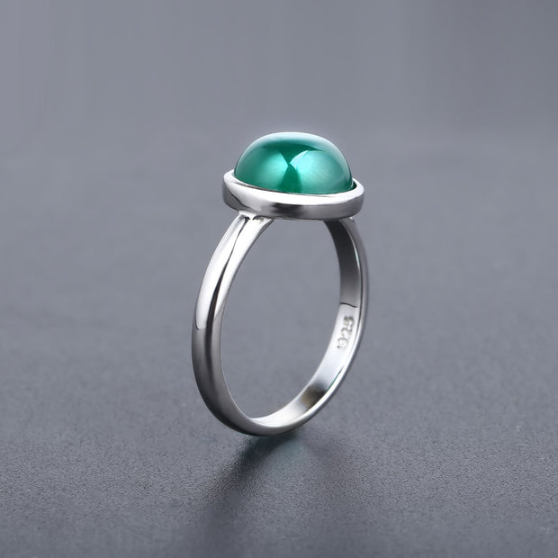 Green Agate Ring For Women