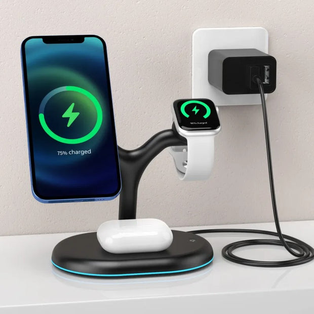 Multifunctional Three-in-one Magnetic Wireless Charger Consumer Electronics