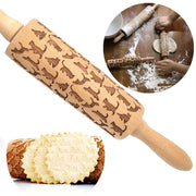 Rolling Pin Christmas Embossing Cat 35cm Bags & Shoes