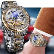 Forsining Skeleton Carved Tourbillon Mechanical Watches Luxury Men's Wristwatch - Modiniva LLC