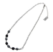 Black Ice Cracking Bead Splice Necklace