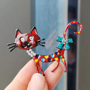 Unleash Your Inner Fancy Kitty Cartoon Brooch Pin! - Modiniva LLC