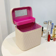 Portable Cosmetic Bag With Mirror