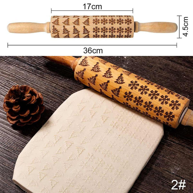 Rolling Pin Christmas Embossing Snowflake stitching Bags & Shoes