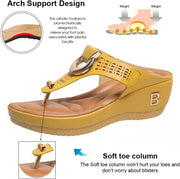 Comfort and Style with Orthopedic Low-Wedge Sandals