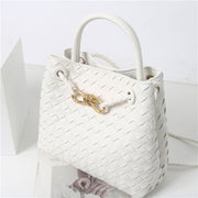 Metal Buckle Leather Shoulder Bag White (cowhide) Bags & Shoes