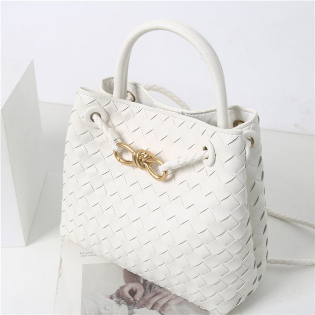 Metal Buckle Leather Shoulder Bag White (cowhide) Bags & Shoes