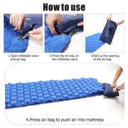 Inflatable Cushion Outdoor Tent Sleeping Pad Single Inflatable Sleeping Pad test