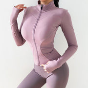 Women Crop Tops Gym Jacket