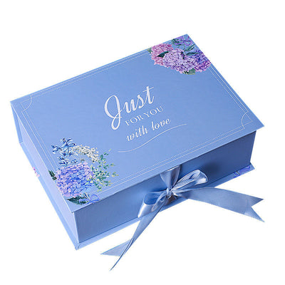 Rectangular Clamshell Gift Box Korean Gift Box Blue Gift Box Christmas Box