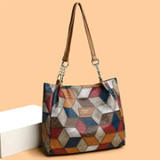 Vivid Retro Geometric Shoulder Bag Bags & Shoes