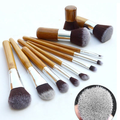 Bamboo Handle Makeup Brush Set - Modiniva LLC