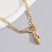 High Class Elegant Metal Snake Series Diamond-studded Necklace Jewelry & Watches