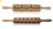 Rolling Pin Christmas Embossing Reindeer+Snowflake 35cm Bags & Shoes