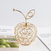 Creative Crystal Apple Ornaments Bling Rhinestone Pineapple Home, Pets, Appliance