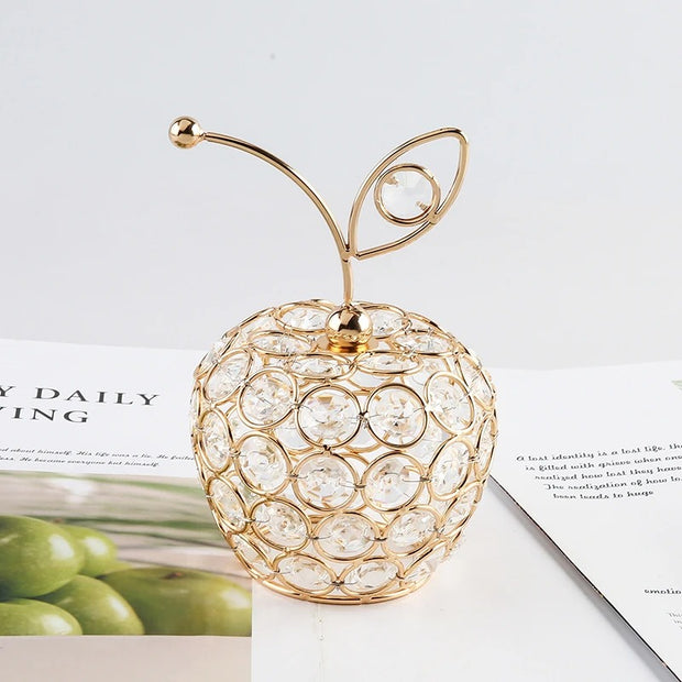 Creative Crystal Apple Ornaments Bling Rhinestone Pineapple - Modiniva LLC