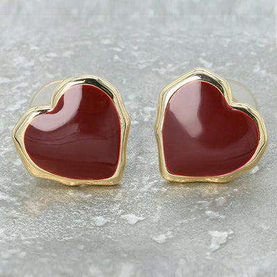 French Love Drop Oil Heart Earrings Jewelry & Watches