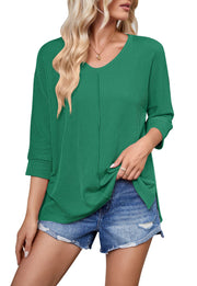 WaveStripe Batwing Blouse emerald Women's Clothing