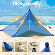 Beach Canopy Tent Sun Shade, 12X12 FT Beach Tent