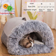 Snuggly & Warm Fluff-Topia Pet Bed Grey with stickers pet bed