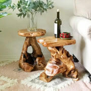 Rustic Elegance: The Gerrity End Table in Solid Wood - Modiniva LLC