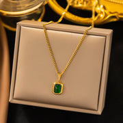 Assorted Vintage Pendant Necklaces & Earrings [XLH6117] Green Diamond Necklace Gold Jewelry & Watches