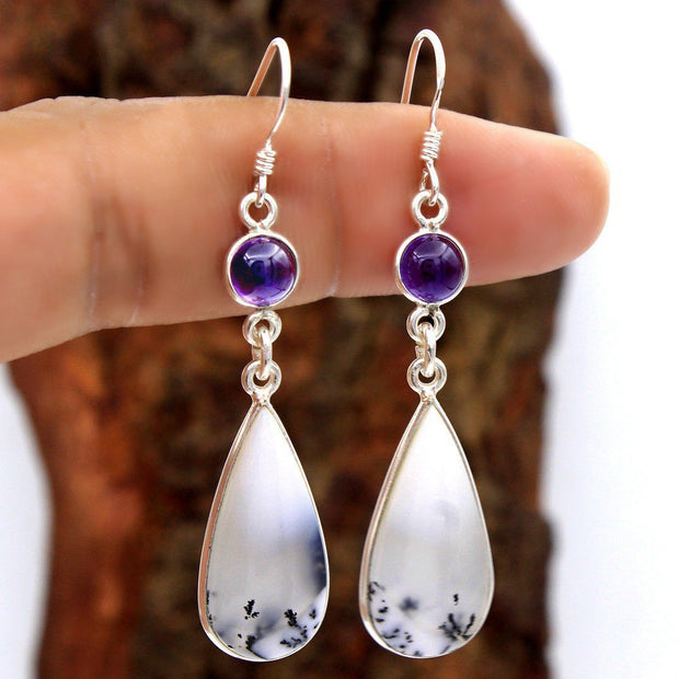 Ethnic drop-shaped earrings High-end gift box