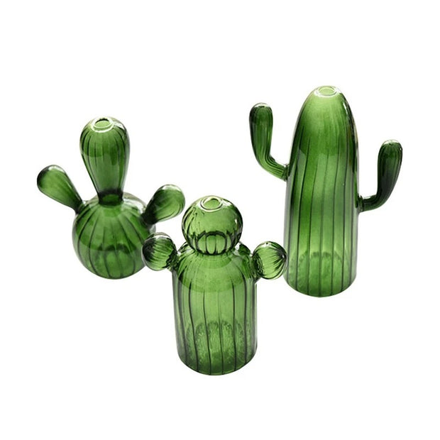 Cactus Shaped Glass Vase Home, Pets, Appliance