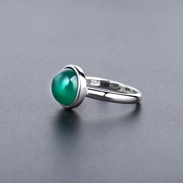 Green Agate Ring For Women