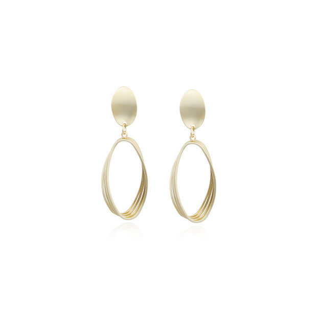 Women's matte metal hoop earrings