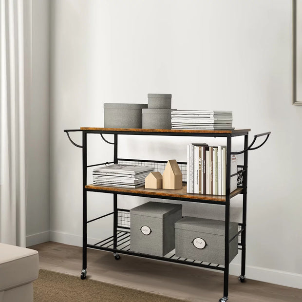 3-Tier Rolling Kitchen Cart - Modiniva LLC