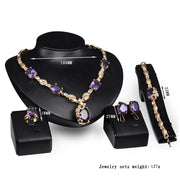 Purple Wedding Jewelry Set