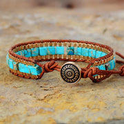 Fashion Imperial Stone Hand-woven Leather Bracelet test