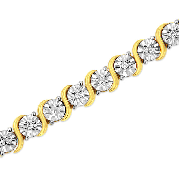 Swirling Symphony: Diamond "S" Link Femme Bracelet - Modiniva LLC