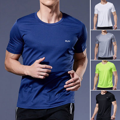 Men's Summer Sports T-shirt Ice Silk Loose Quick Drying - Modiniva LLC