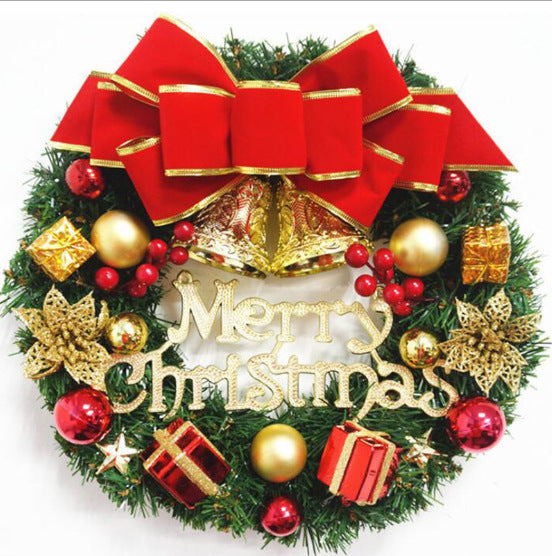 Christmas wreath American 30CM decorative door hanging new pendant rattan wreath 40CM garden layout - Modiniva LLC