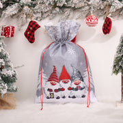 Large Christmas Stocking Candy Bags santa sacks Linen Christmas Gift Bag Drawstring Pocket Santa Claus Tote Bag - Modiniva LLC