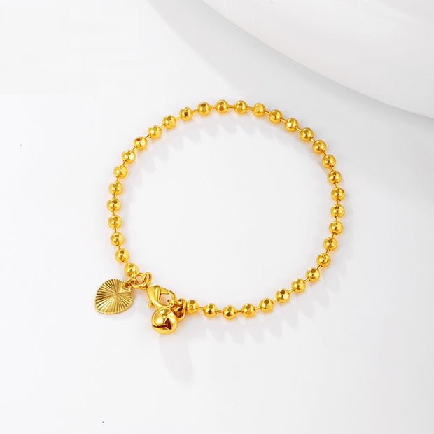 Gold Plated Ball Ornament Bracelet