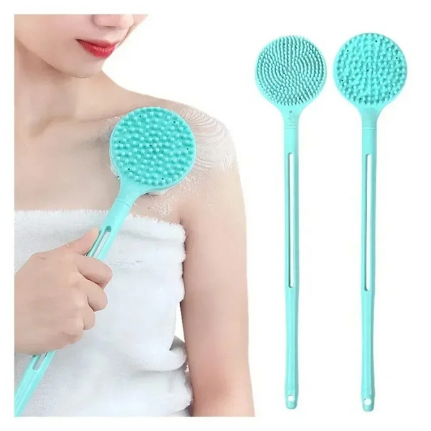 Double-Duty Silicone Shower Brush: Exfoliate & Massage - Modiniva LLC