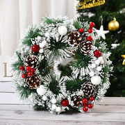 Christmas wreath American 30CM decorative door hanging new pendant rattan wreath 40CM garden layout - Modiniva LLC