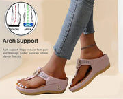 Comfort and Style with Orthopedic Low-Wedge Sandals