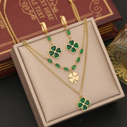 Lucky Clover Green Charm Jewelry Set Jewelry & Watches